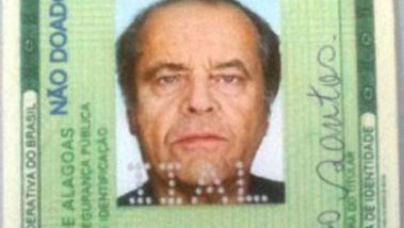 Un infractor a folosit fotografia celebrului actor Jack Nicholson pe actul sau de identitate