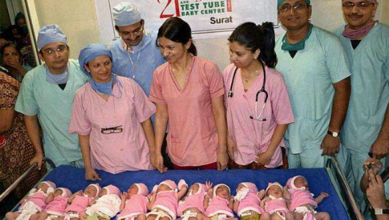 O indianca a nascut 11 copii in acelasi timp