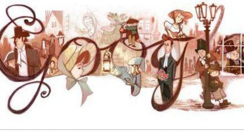 Google il omagiaza pe Charles Dickens, la 200 de ani de la nasterea scriitorului britanic