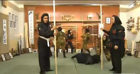 VIDEO! Femeile din Iran invata sa devina luptatoare ninja