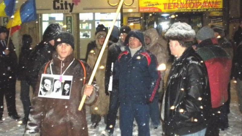 Protest la -17ºC la Suceava: 