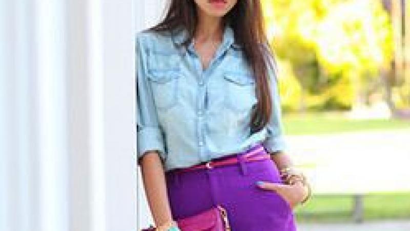 FOTO! Cei mai trendy pantaloni in culori neon!