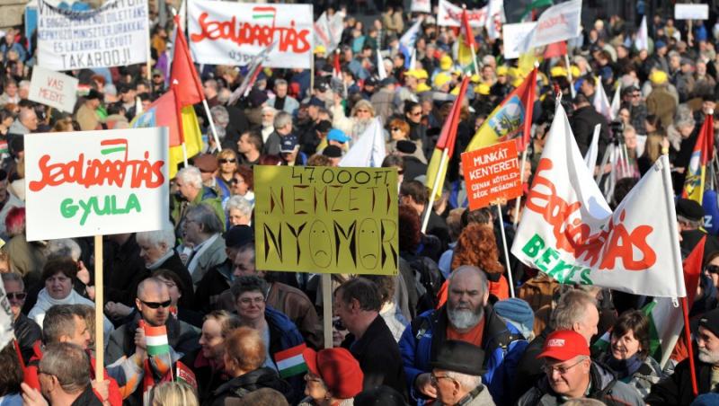 Protest la Budapesta: Premierului Viktor Orban, contestat