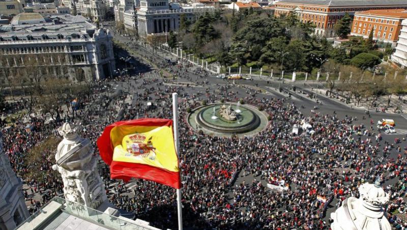 Zeci de mii de persoane au manifestat in Spania impotriva reformei muncii