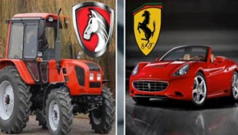 FOTO! O firma de tractoare din Reghin a furat logo-ul Ferrari