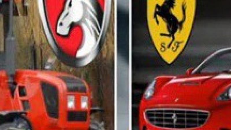 FOTO! O firma de tractoare din Reghin a furat logo-ul Ferrari