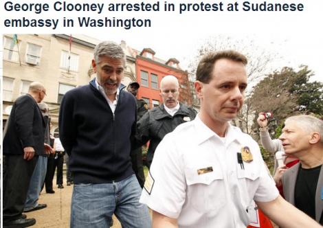 UPDATE! Clooney, eliberat din arest: "Ati fost vreodata in celule cu tipii aia?"