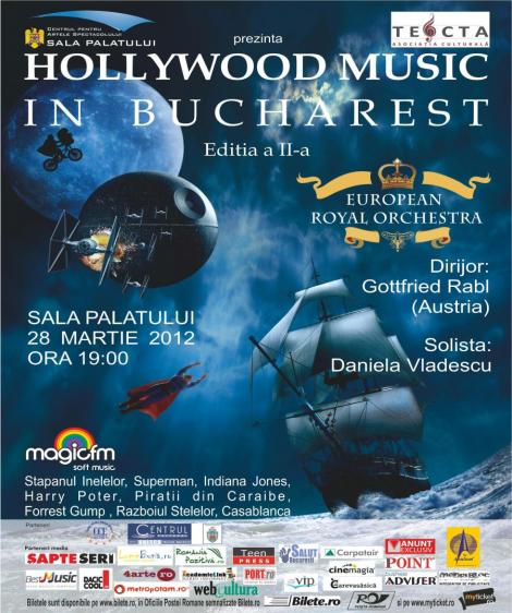 Pe 28 Martie, la Sala Palatului, Paula Seling canta in deschiderea Hollywood Music in Bucharest