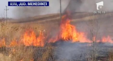 Zeci de localitati au fost amenintate de incendii de vegetatie in ultimele zile
