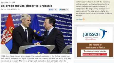 The Economist: Opozitia Romaniei fata de candidatura Serbiei la UE, o "reprezentatie penibila"