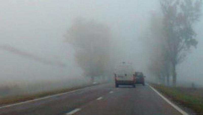 Constanta: Traficul rutier se desfasoara in conditii de ceata