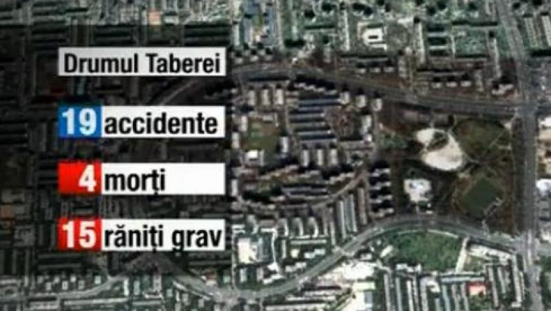 Harta bulevardelor din Bucuresti cu cele mai multe accidente rutiere