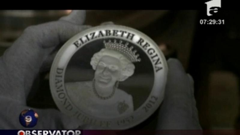 VIDEO! Marea Britanie: Moneda de aur de 1 kilogram, pentru regina Elisabeta