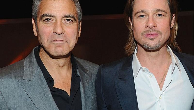 Brad Pitt si George Clooney, sustinatori ai casatoriei intre homosexuali
