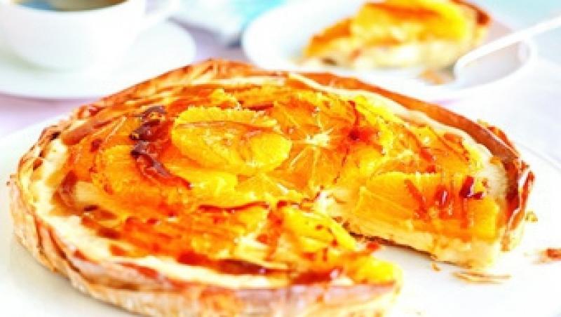 Desert: Rețeta Tarta cu crema Custard de portocale si caramel