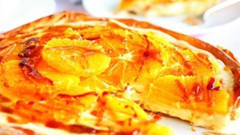 Desert: Rețeta Tarta cu crema Custard de portocale si caramel