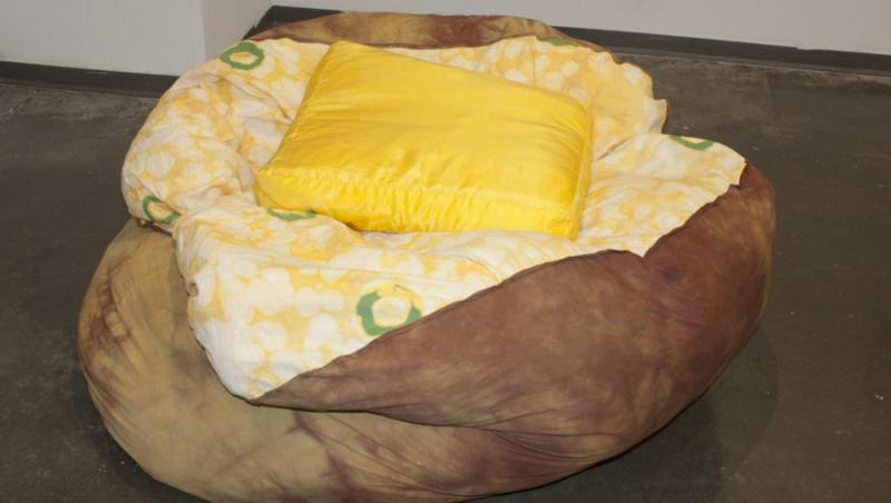 FOTO! Vezi patul in forma de felie de pizza!
