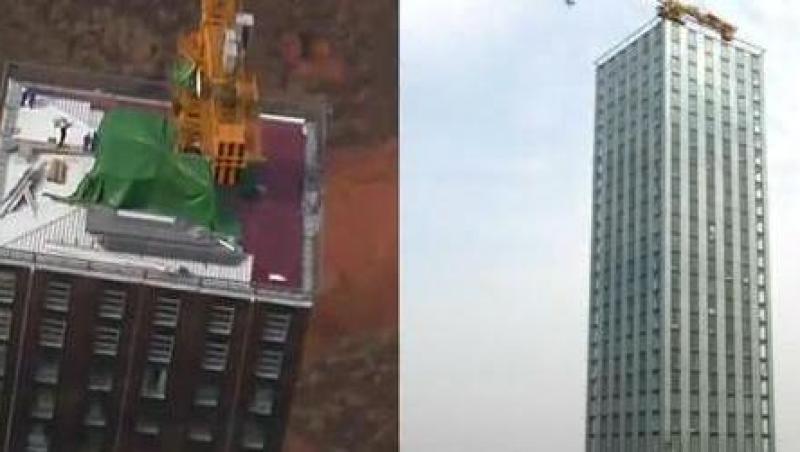 VIDEO! Chinezii au ridicat un hotel cu 30 de etaje in doar 15 zile!