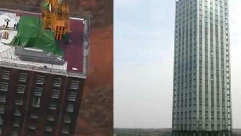 VIDEO! Chinezii au ridicat un hotel cu 30 de etaje in doar 15 zile!