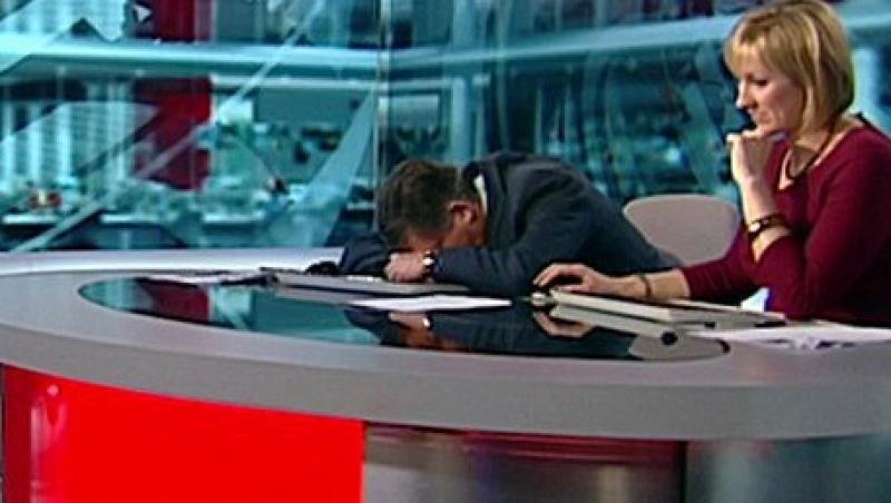 VIDEO! Un prezentator BBC a adormit la pupitrul stirilor