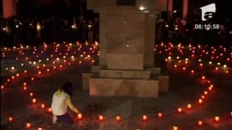 VIDEO! "Calea Luminii", inainte de Pasti: Targoviste a fost luminat de 2013 lumanari