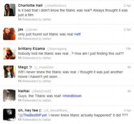 Multi utilizatori de Twitter au crezut ca "Titanic" a fost doar un film