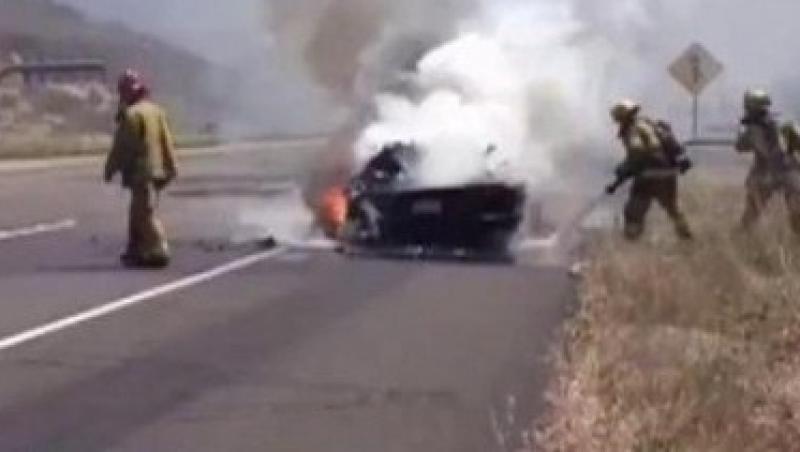 VIDEO! Un Lamborghini a luat foc in timpul unui drive test