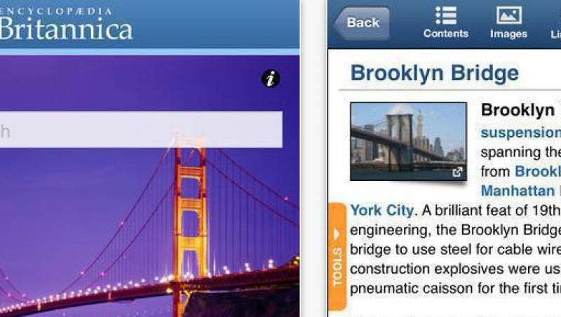 Enciclopedia Britannica este disponibila in versiunea pentru iPad si iPhone