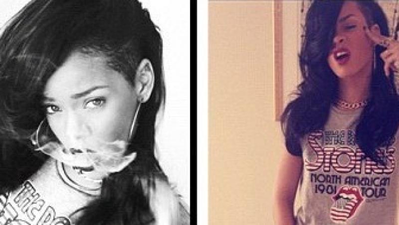 FOTO! Schimbare de look: Rihanna s-a facut bruneta!