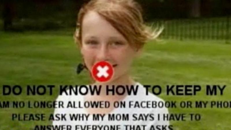 VIDEO! Vezi cum a fost pedepsita o copila de catre mama ei, pe Facebook!