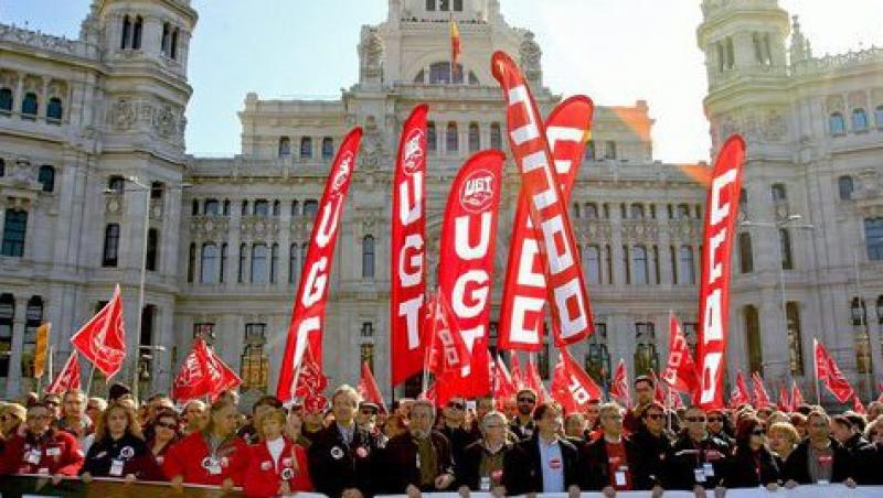 VIDEO! Spania: Oamenii protesteaza din cauza taierilor bugetare