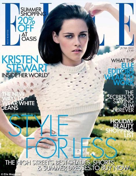 Kristen Stewart, eleganta pe coperta revistei Elle