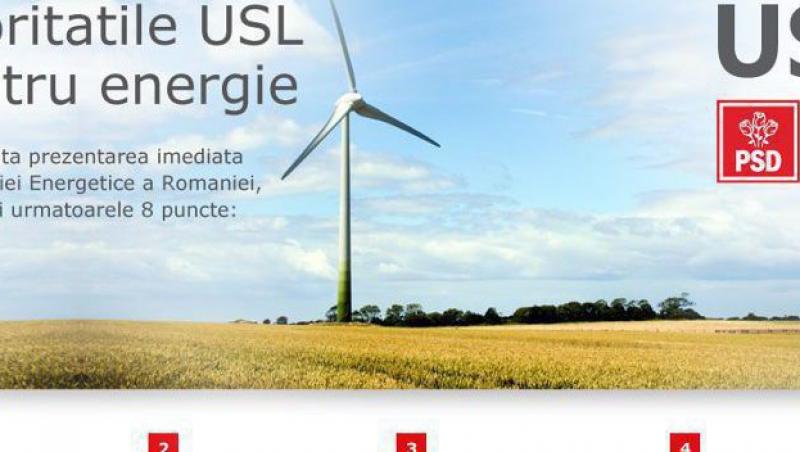 USL ii raspunde lui Ungureanu:  A lansat cele 8 prioritati pentru energie