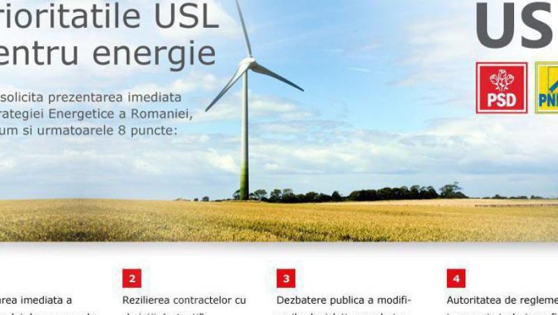 USL ii raspunde lui Ungureanu:  A lansat cele 8 prioritati pentru energie
