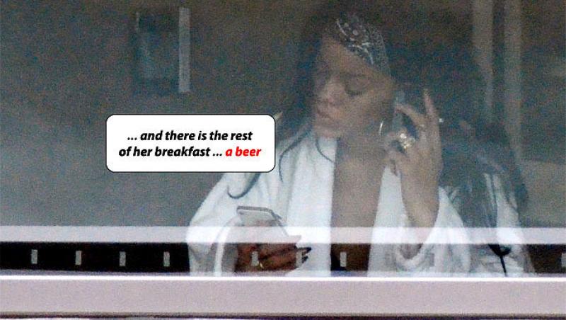 FOTO! Rihanna, BERE la micul dejun!