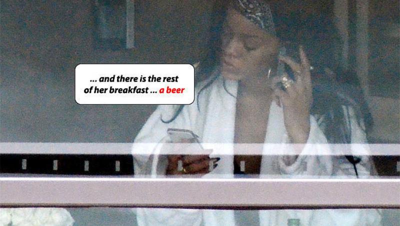 FOTO! Rihanna, BERE la micul dejun!
