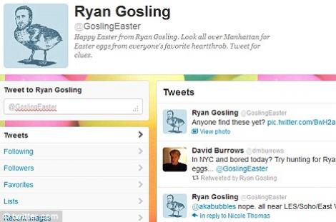 Un fals Ryan Gossling a lansat "vanatoarea de oua" in New York