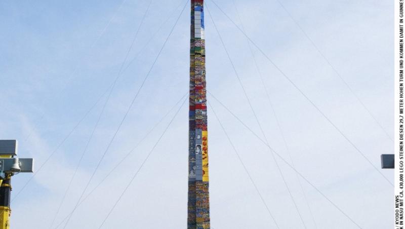 Cea mai mare constructie din piese de lego are 31,9 metri inaltime