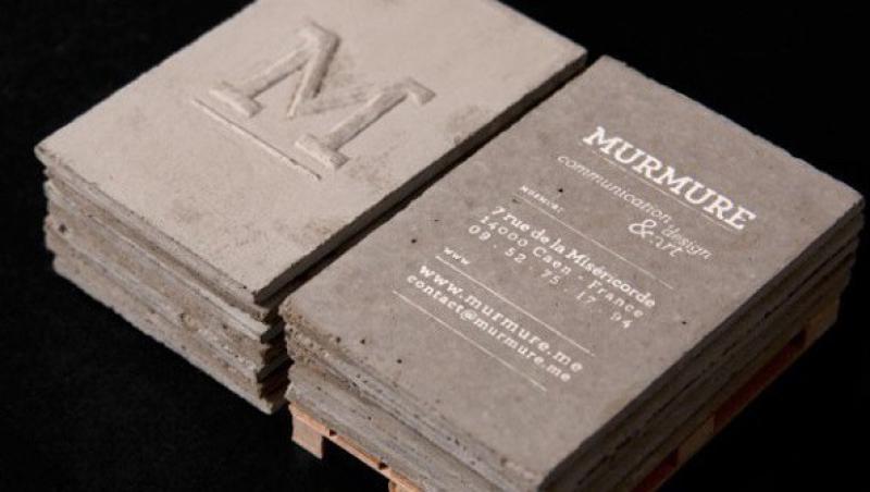 O firma franceza le-a facut angajatilor carti de vizita din beton