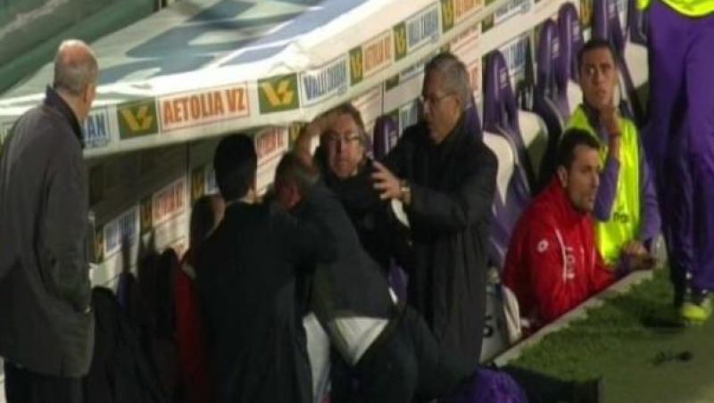 VIDEO! Delio Rossi, demis si suspendat 3 luni, dupa ce si-a agresat propriul jucator in meciul Fiorentina-Novarra
