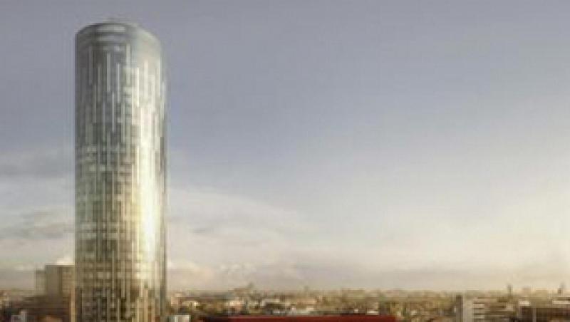 VIDEO! Cea mai inalta cladire din Romania a fost ridicata pana la etajul 26: Va avea 137 de metri