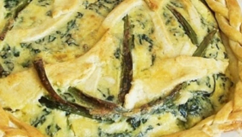 Reteta zilei: Tarta cu gorgonzola si spanac