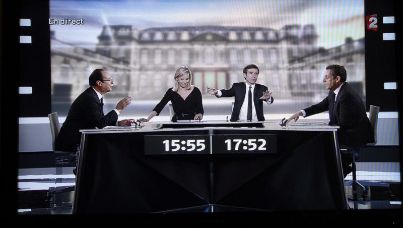 Prezidentiale in Franta: Doar 4% intre Hollande si Sarkozy