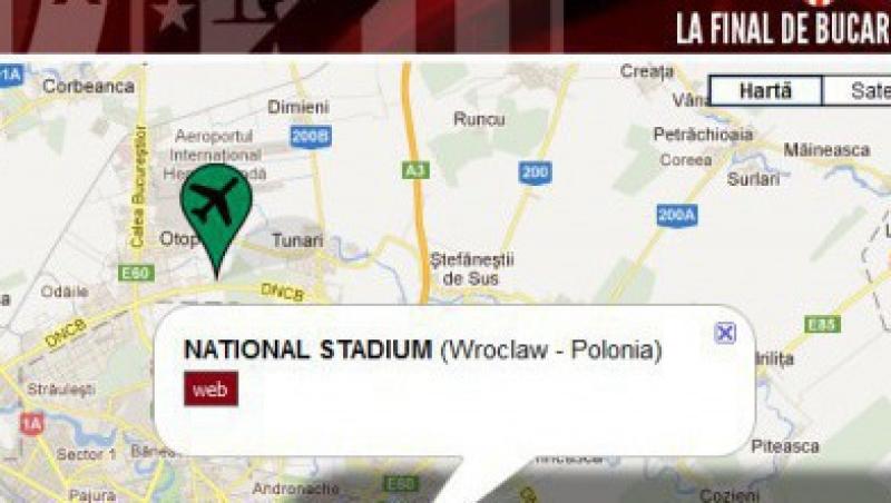 Gafa a spaniolilor inainte de FINALA Europa League de la Bucuresti: Stadionul se afla in Wroclaw, in Polonia!