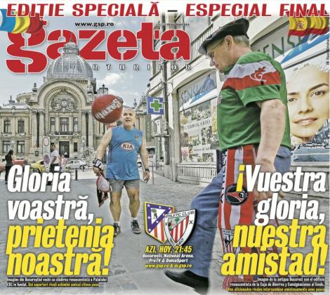Surpriza din partea Gazetei Sporturilor: editie speciala in romana si spaniola azi in toata tara!