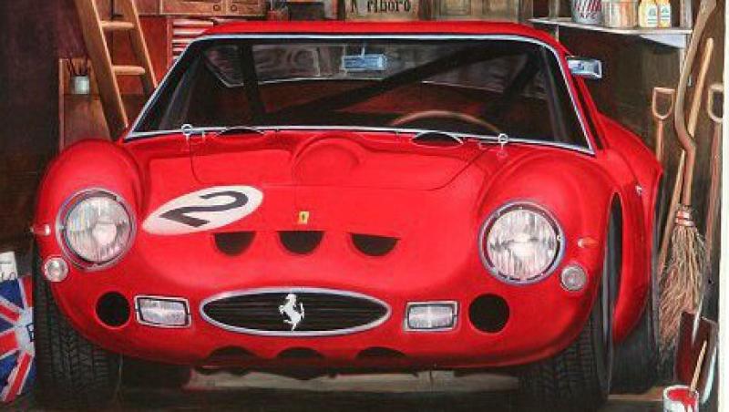 Nu-si permite un Ferrari, asa ca l-a pictat pe usa garajului