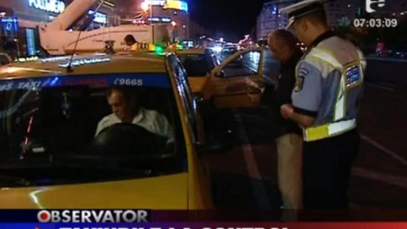 Mai putin de 10% dintre taximetristii bucuresteni au trecut cu bine de razia de azi-noapte