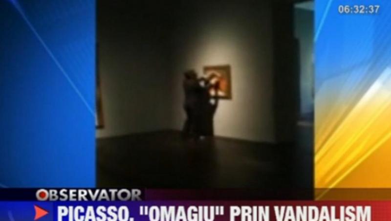 Un barbat a vandalizat in plina zi un tablou de Picasso