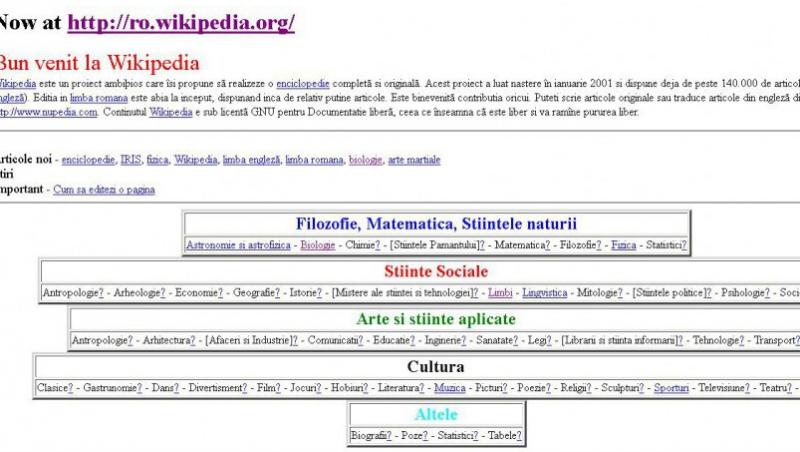 Noua ani de la lansarea versiunii localizate a Wikipedia Romania