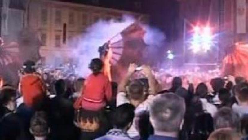 VIDEO! Piata Mare din Sibiu a fost invadata de creaturi fantastice